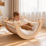 Arco Dondolo Montessori in Legno con Cuscino