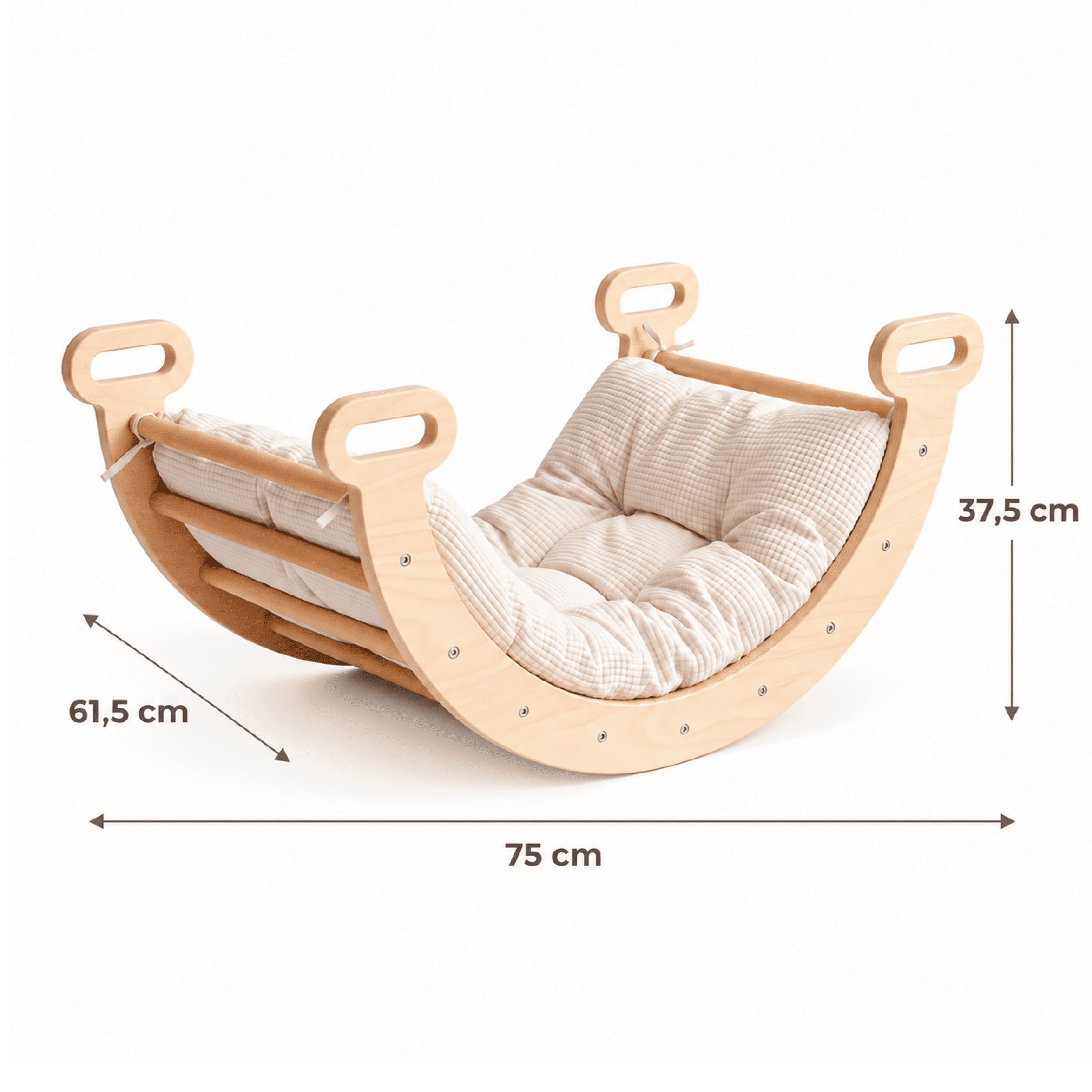 Arco Dondolo Montessori in Legno con Cuscino